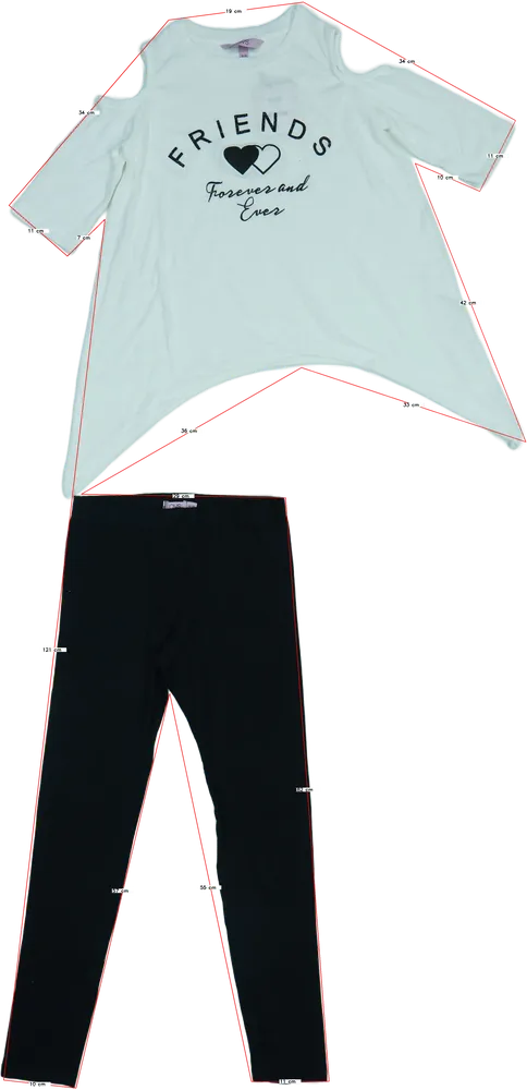 White OVS 2-piece set - Top &amp; Bottom EU 158 / UK 13 years / US 14 years/XL