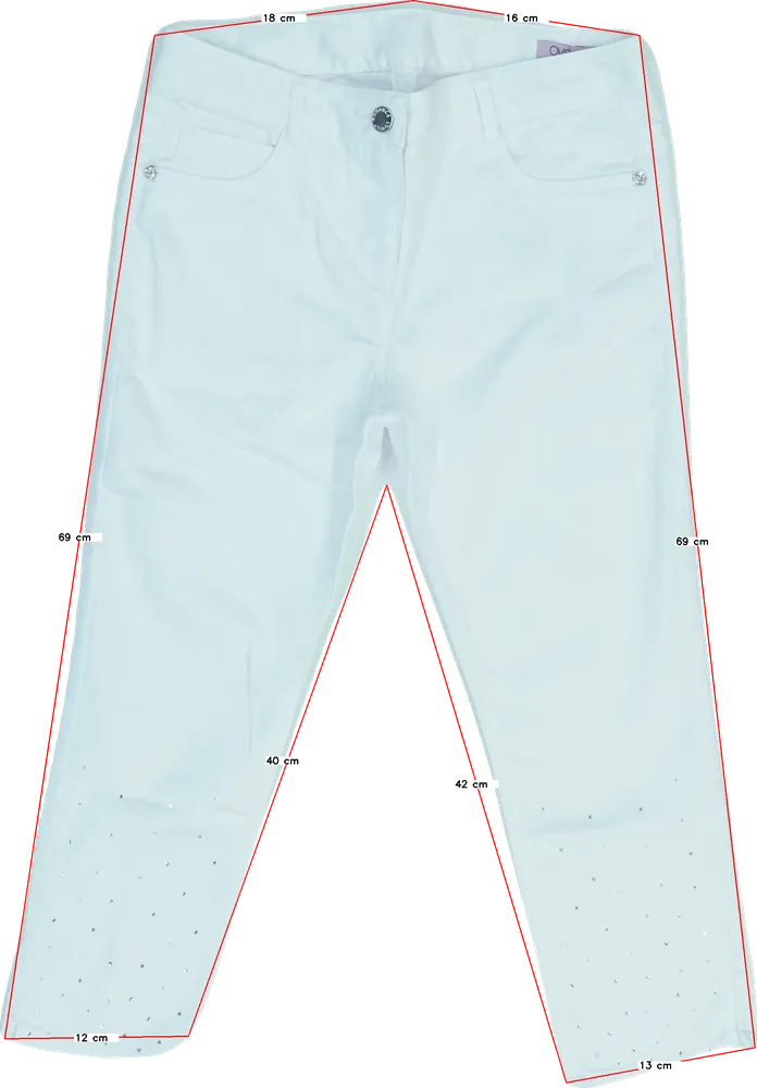 Fehér OVS Halásznadrág EU 146 / UK 11 év / US 12 év/L