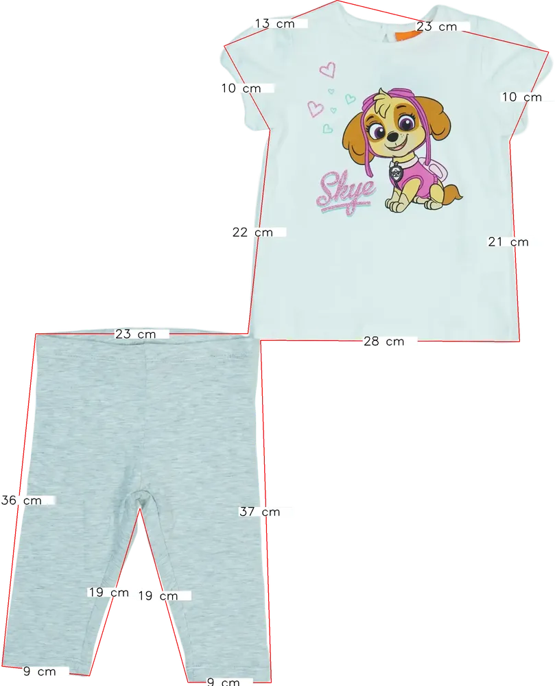 White Nickelodeon 2-piece set - Top &amp; Bottom EU 86 / UK 12-18 months / US 18 months