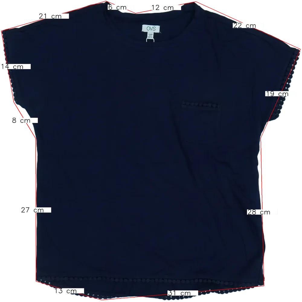Kék OVS Póló EU 152 / UK 12 év / US 12 év/L