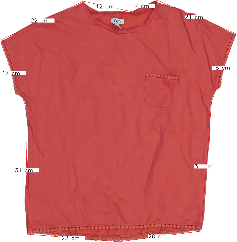 Rózsaszín OVS Póló EU 164 / UK 14 év / US 14 év/XL