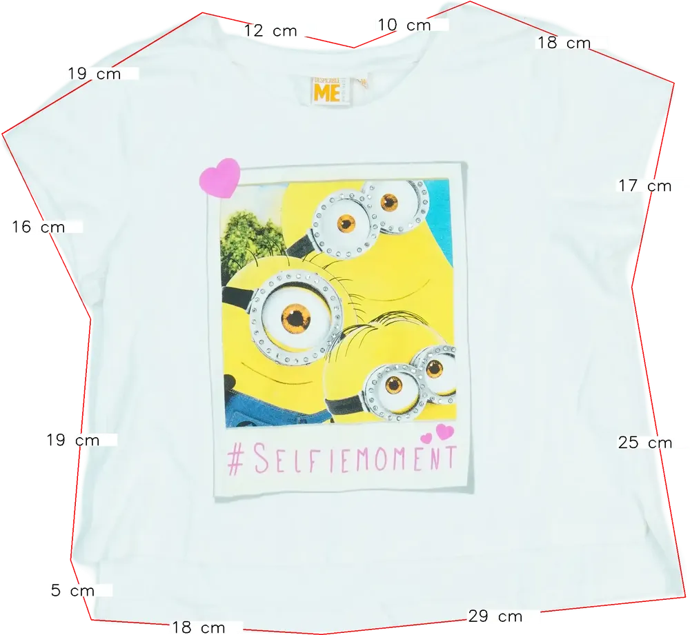 Fehér Despicable Me Póló EU 164 / UK 14 év / US 14 év/XL