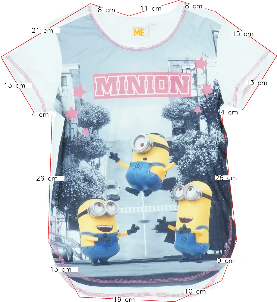 Fehér Despicable Me Póló EU 140 / UK 10 év / US 10 év/L