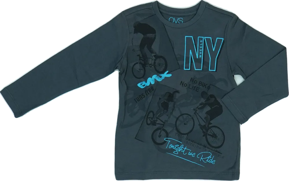 Szürke OVS Hosszú ujjú felső EU 104 / UK 4 év / US 4T/XS