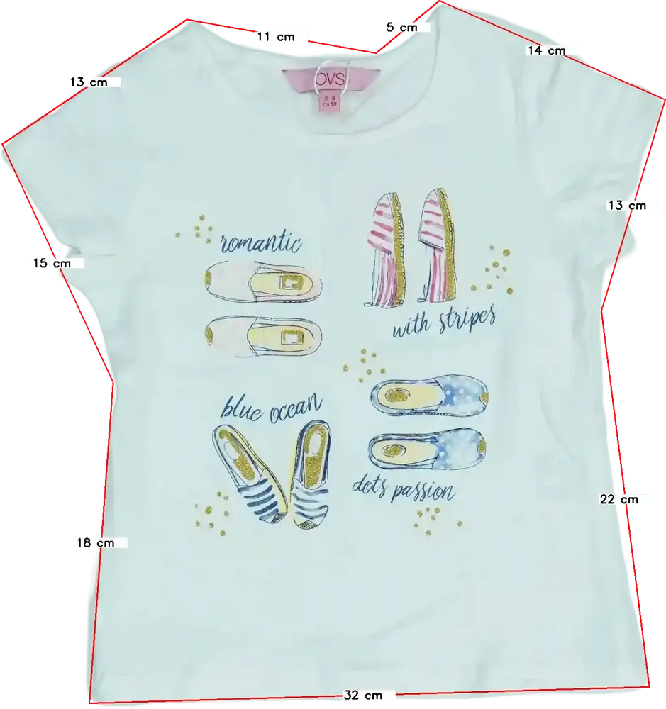 Fehér OVS Póló EU 98 / UK 3 év / US 3T