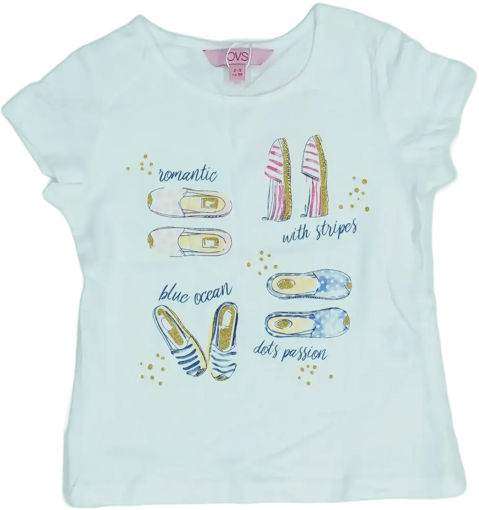 Fehér OVS Póló EU 98 / UK 3 év / US 3T