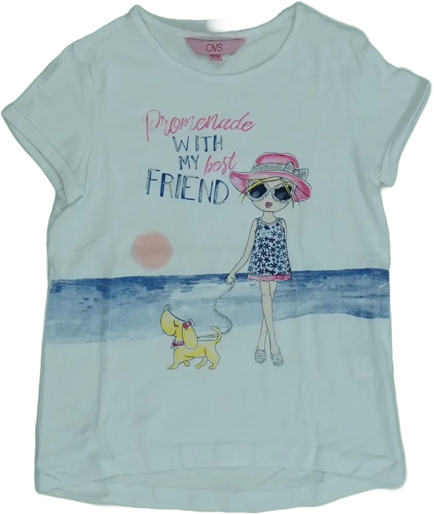 Fehér OVS Póló EU 110 / UK 5 év / US 5 év/XS