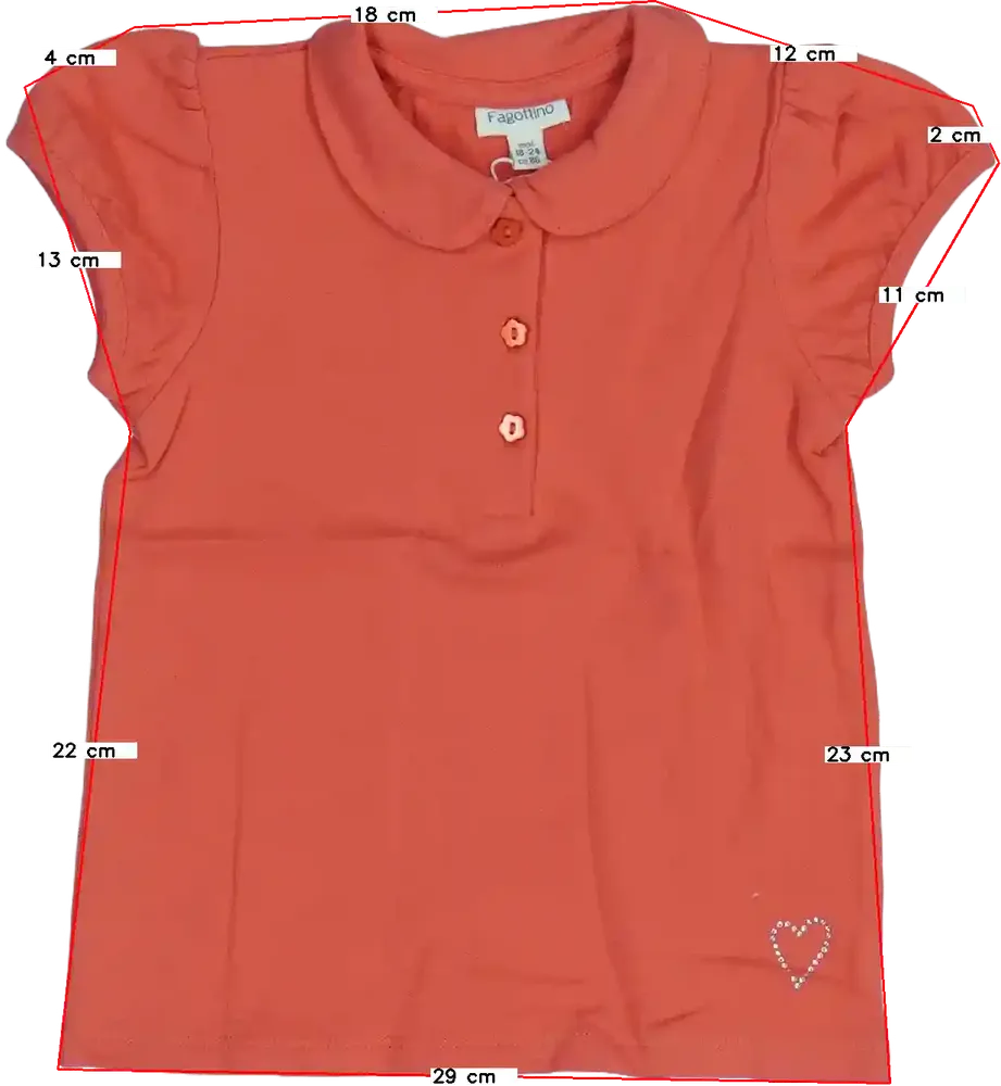 Rózsaszín OVS - Fagottino Galléros póló EU 86 / UK 12-18 hónap / US 18 hónap