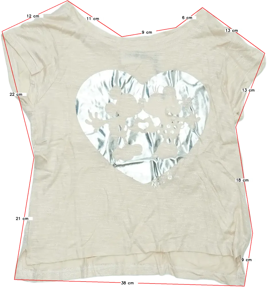 Rózsaszín Disney Póló EU 146 / UK 11 év / US 12 év/L