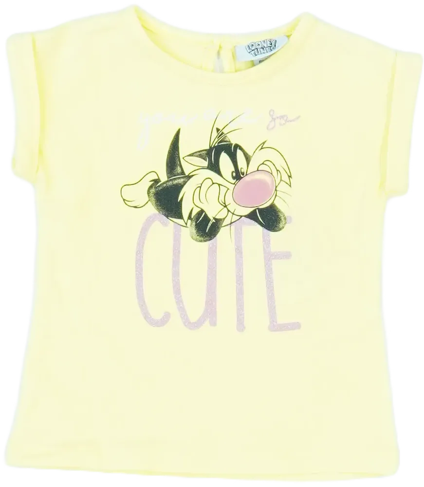 Sárga Looney Tunes Póló EU 62 / UK 0-3 hónap / US 0-3 hónap