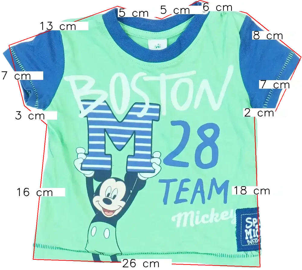 Zöld Disney Póló EU 68 / UK 3-6 hónap / US 3-6 hónap