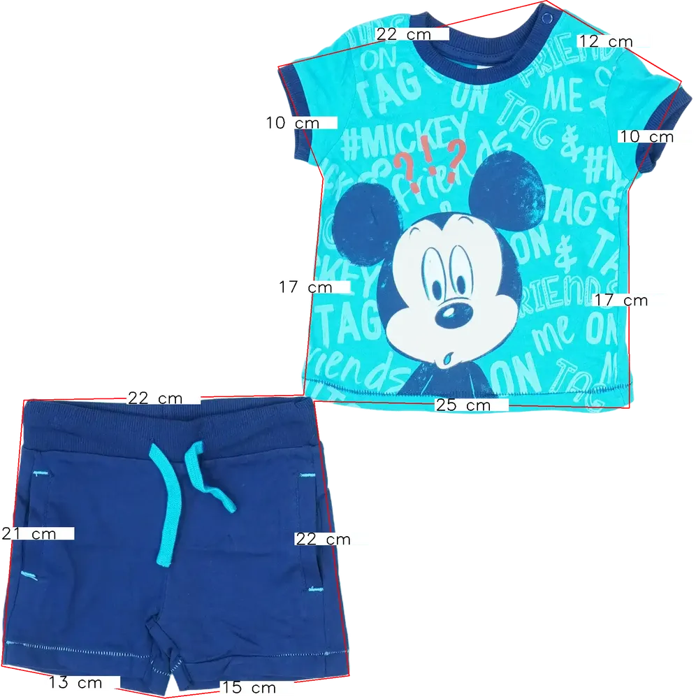 Kék Disney 2 részes szett - Felsőruházat és nadrág EU 74 / UK 6-9 hónap / US 6-9 hónap