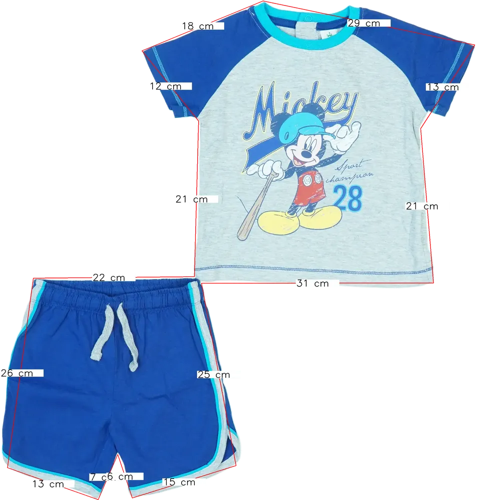 Többszínű Disney 2 részes szett - Felsőruházat és nadrág EU 86 / UK 12-18 hónap / US 18 hónap