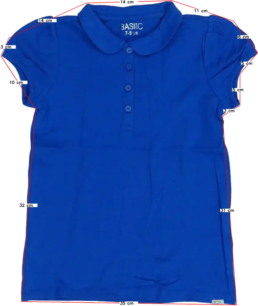 Kék OVS Galléros póló EU 128 / UK 8 év / US 8 év/M