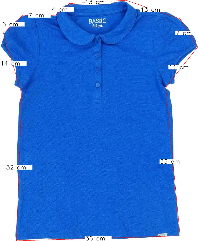 Kék OVS Galléros póló EU 134 / UK 9 év / US 9 év/L