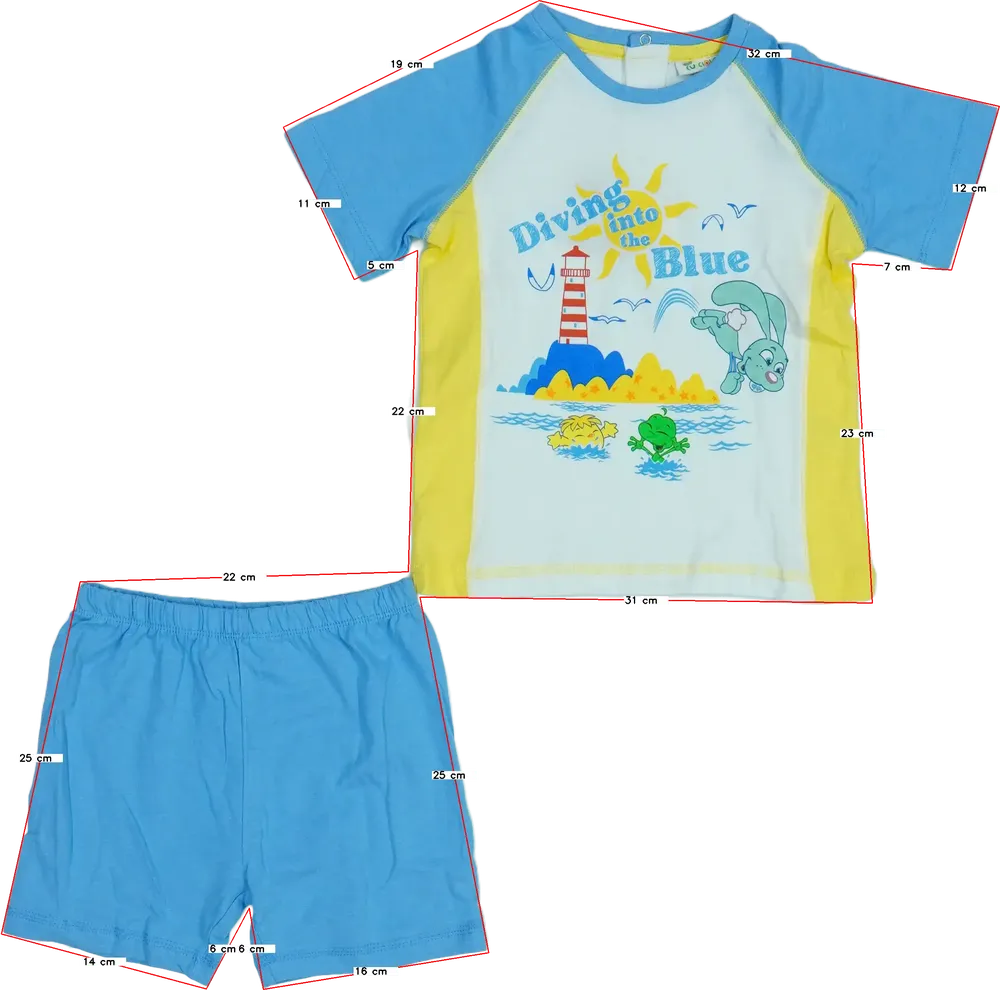 Blue OVS - Fagottino 2-piece set - Top &amp; Bottom EU 92 / UK 2 years / US 2T