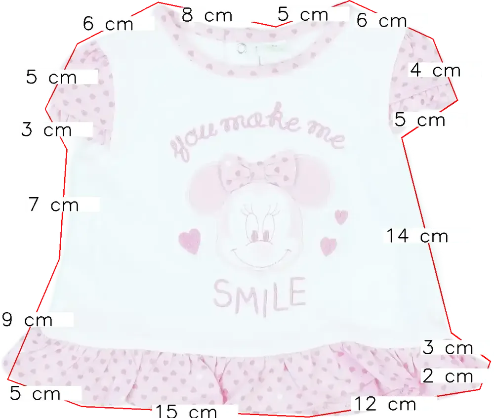 Fehér Disney Póló EU 62 / UK 0-3 hónap / US 0-3 hónap