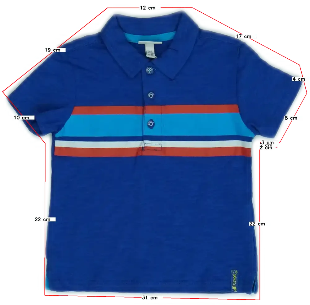 Kék OVS - Fagottino Galléros póló EU 86 / UK 12-18 hónap / US 18 hónap