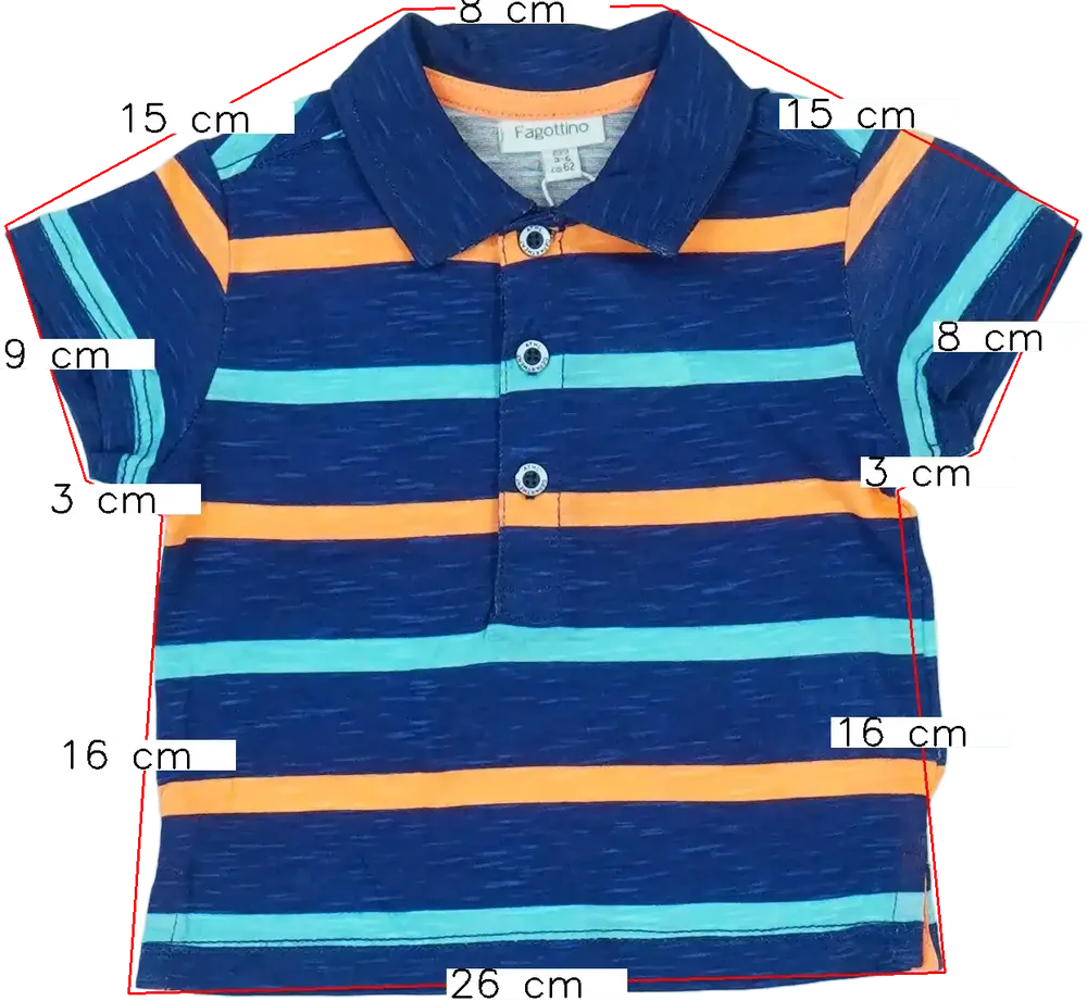 Kék OVS - Fagottino Galléros póló EU 68 / UK 3-6 hónap / US 3-6 hónap