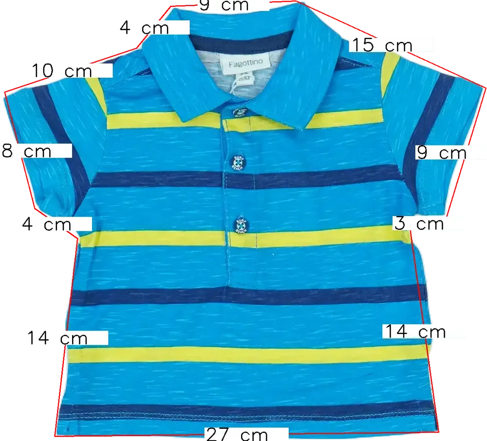 Kék OVS - Fagottino Galléros póló EU 68 / UK 3-6 hónap / US 3-6 hónap