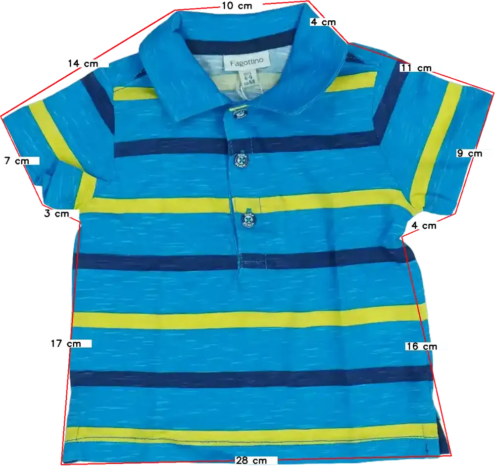 Kék OVS - Fagottino Galléros póló EU 74 / UK 6-9 hónap / US 6-9 hónap