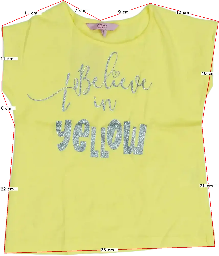 Sárga OVS Póló EU 110 / UK 5 év / US 5 év/XS