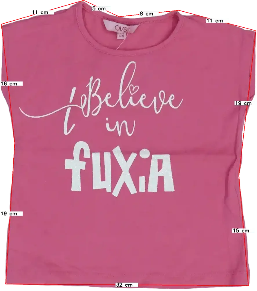 Rózsaszín OVS Póló EU 98 / UK 3 év / US 3T