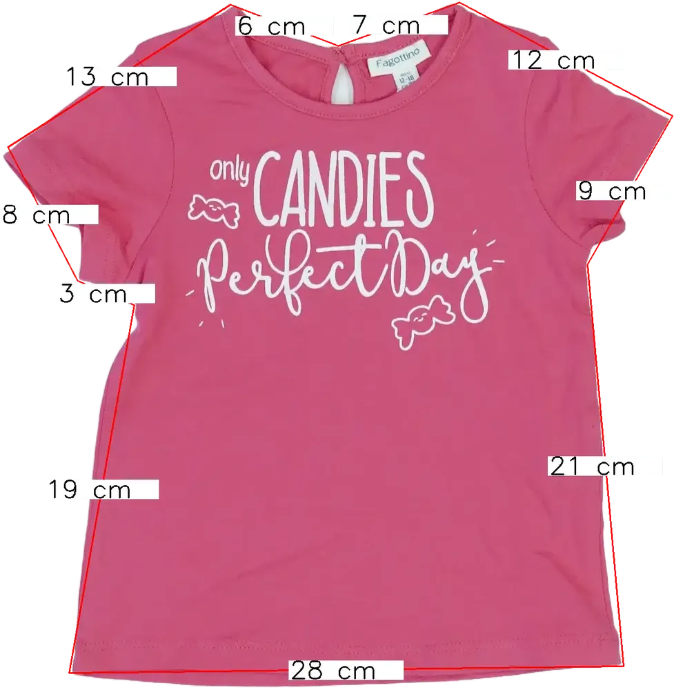 Rózsaszín OVS - Fagottino Póló EU 80 / UK 9-12 hónap / US 12 hónap