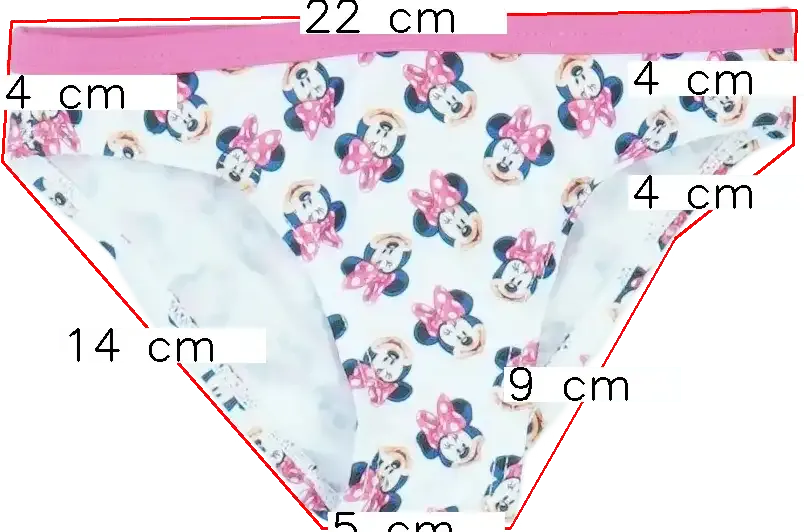 Fehér Disney Bikini alsó EU 74 / UK 6-9 hónap / US 6-9 hónap