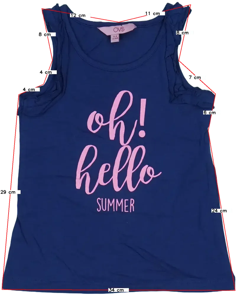 Kék OVS Póló EU 104 / UK 4 év / US 4T/XS