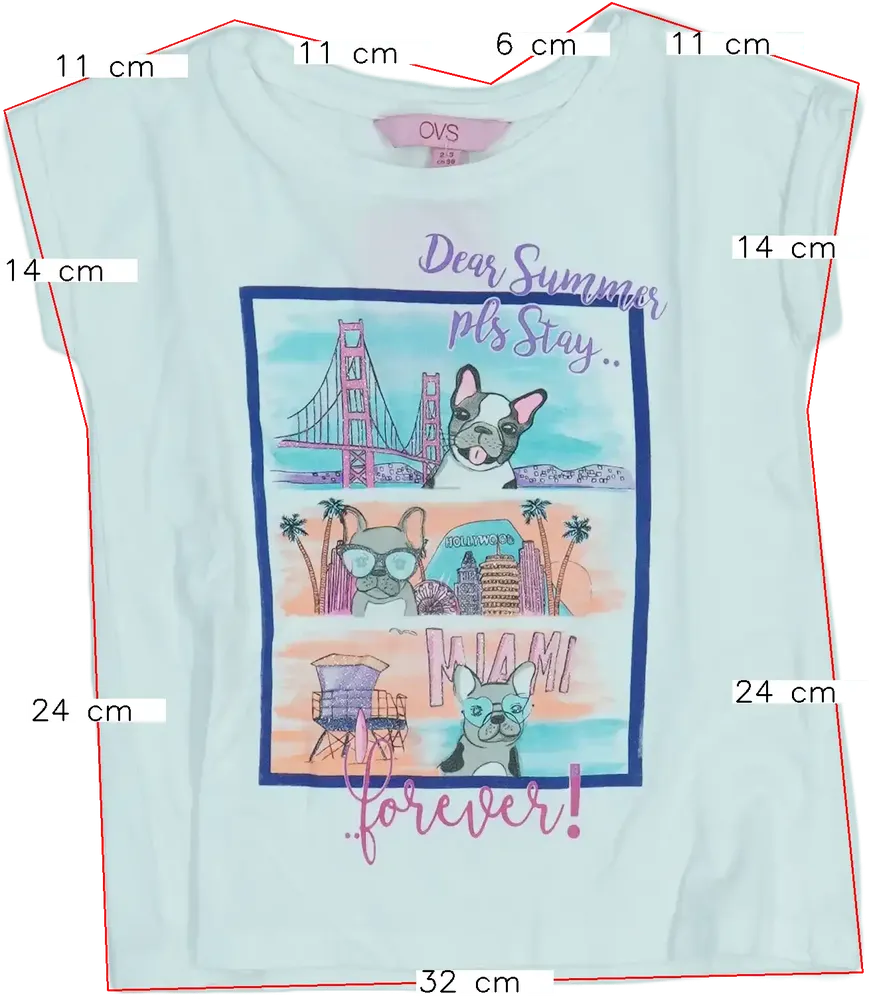 Fehér OVS Póló EU 98 / UK 3 év / US 3T