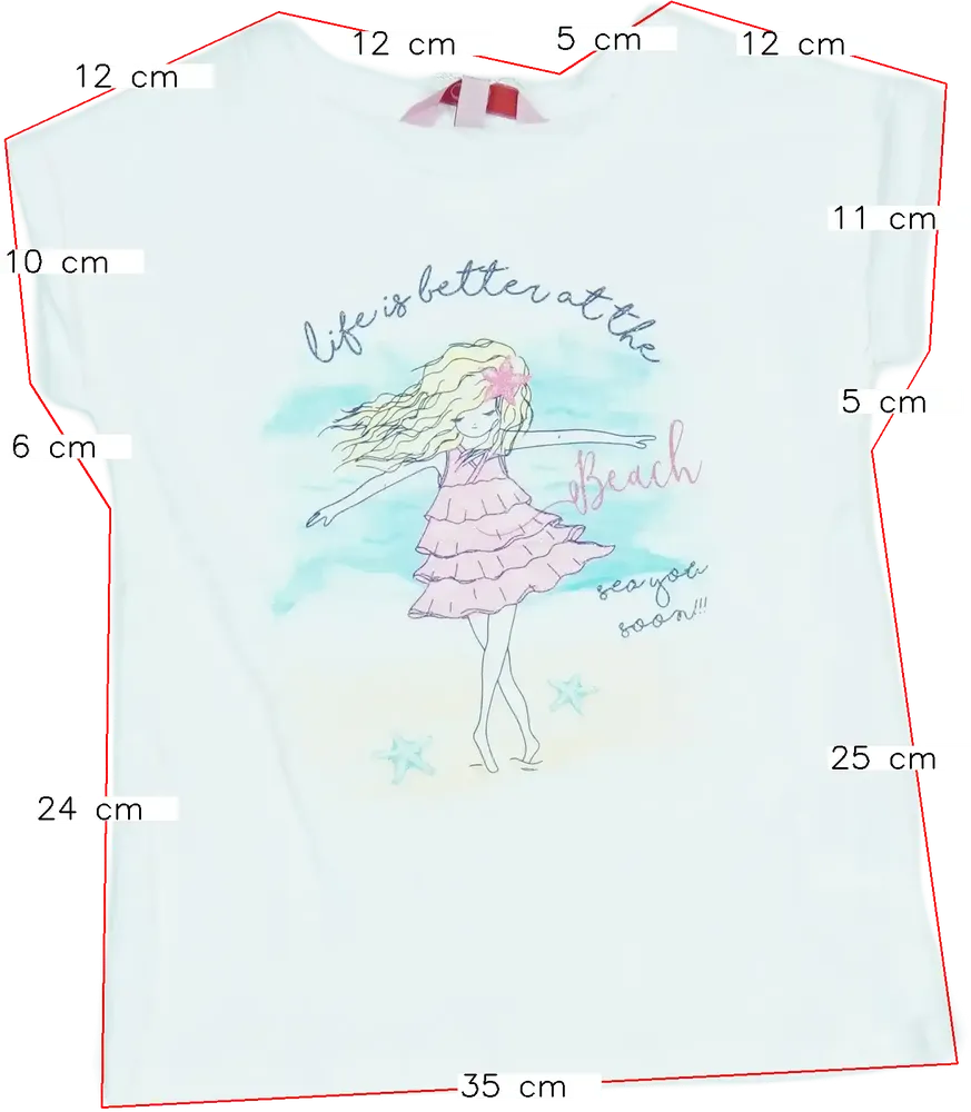 Fehér OVS Póló EU 104 / UK 4 év / US 4T/XS