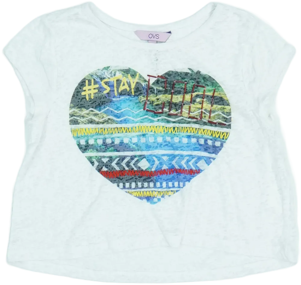 Fehér OVS Póló EU 152 / UK 12 év / US 12 év/L