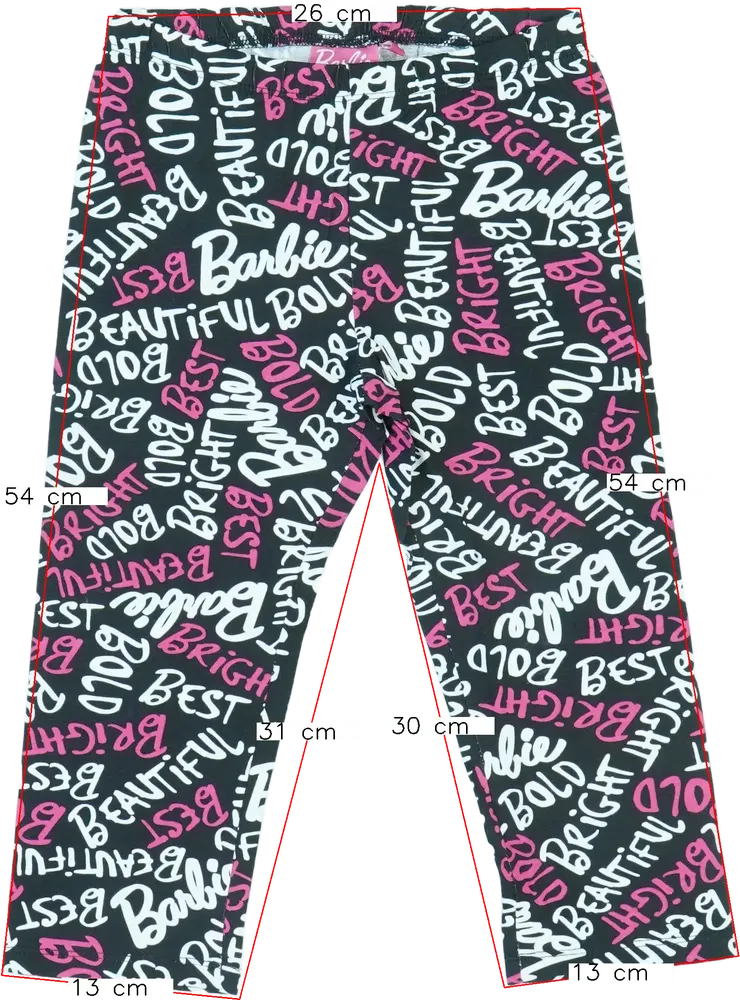 Fekete Barbie Leggings EU 134 / UK 9 év / US 9 év/L