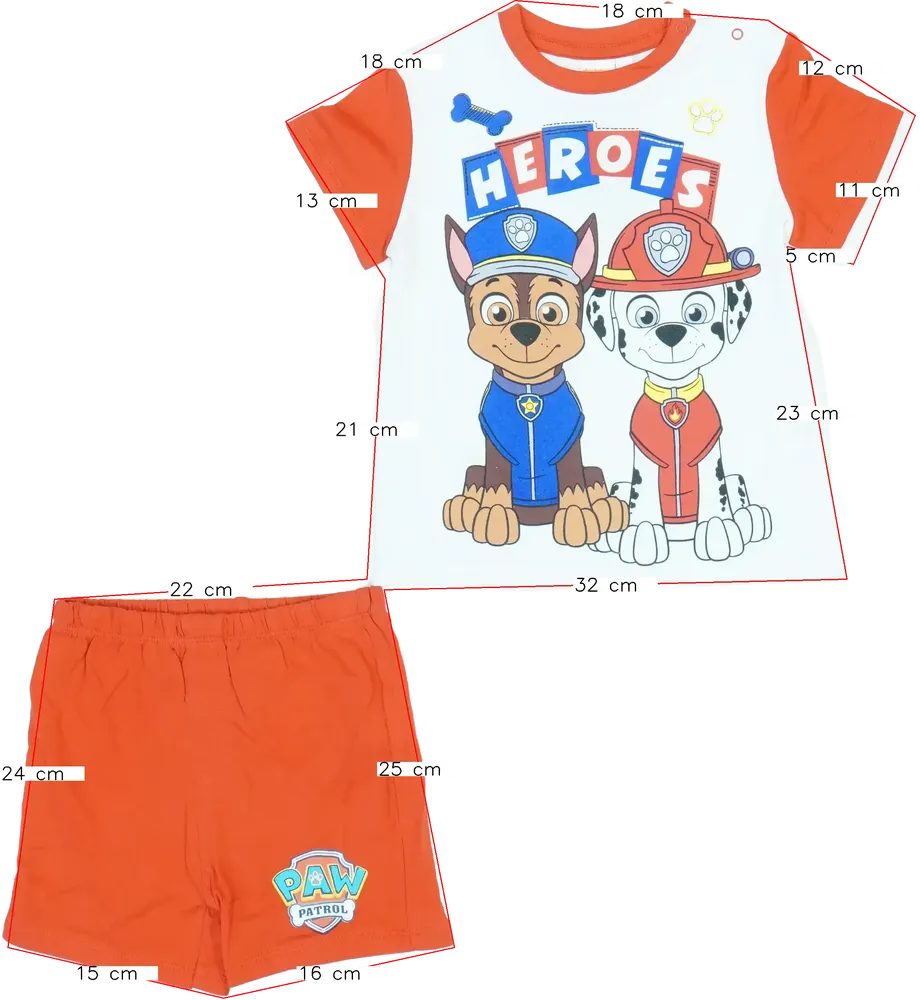 Fehér Paw Patrol 2 részes szett - Felsőruházat és nadrág EU 92 / UK 2 év / US 2T