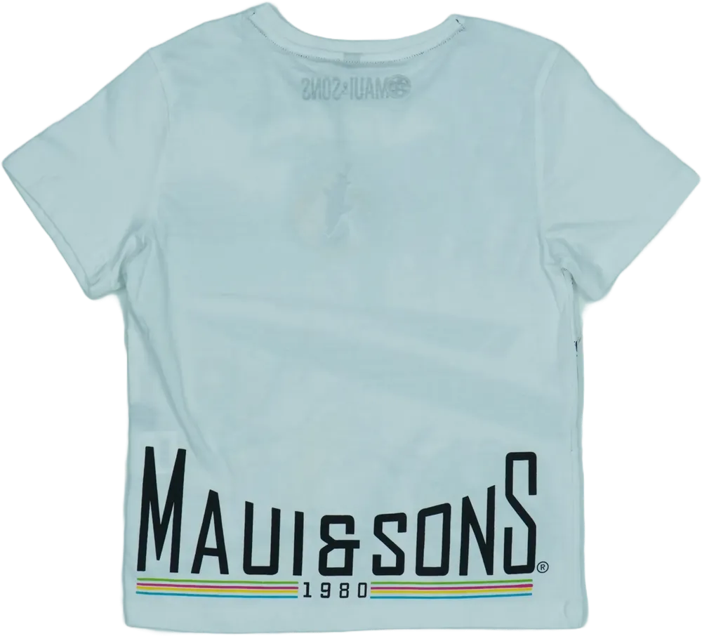 Fehér Maui&amp;Sons Póló EU 134 / UK 9 év / US 9 év/L