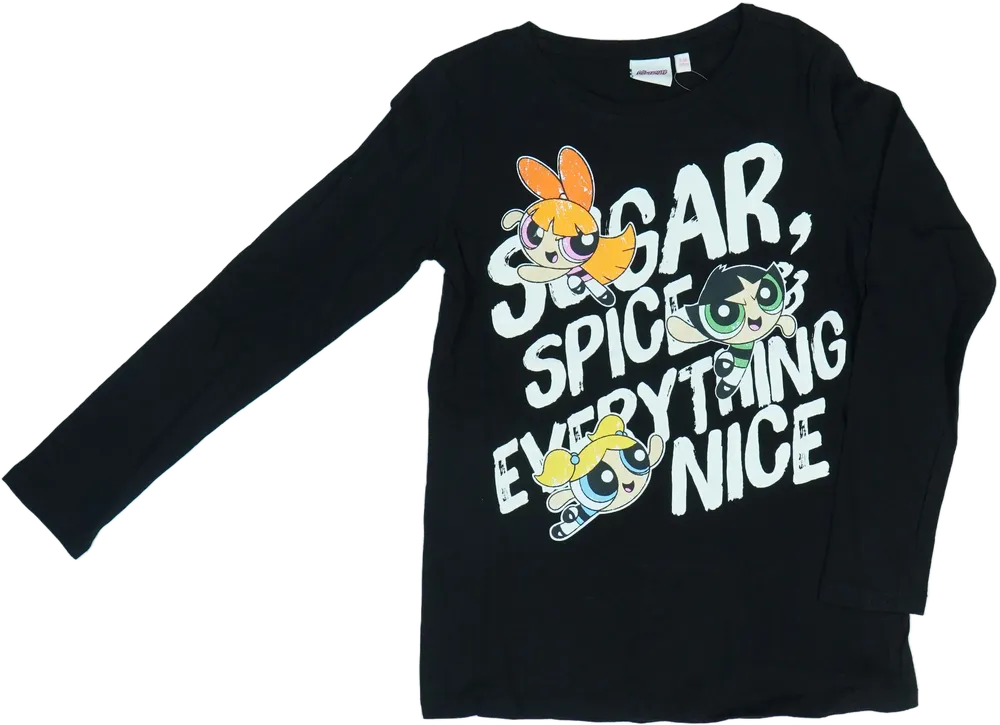 Black The Powerpuff Girls Long sleeve top EU 140 / UK 10 years / US 10 years/L