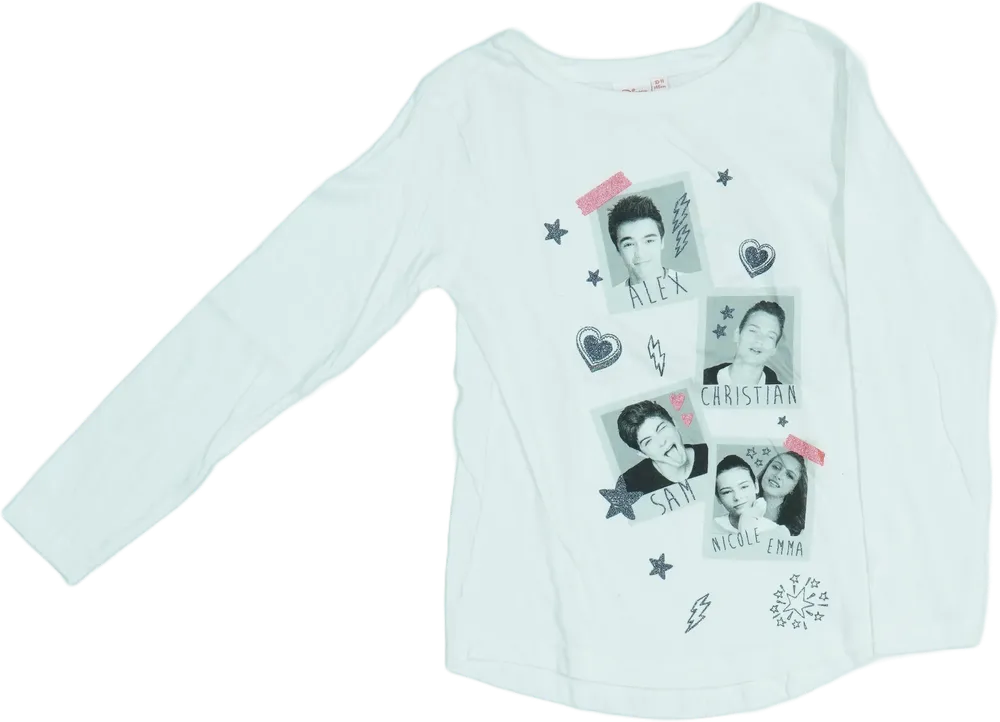 Fehér Disney Hosszú ujjú felső EU 146 / UK 11 év / US 12 év/L