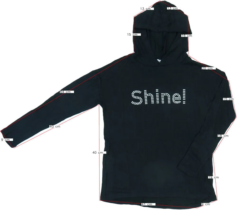 Fekete OVS Hosszú ujjú felső EU 170 / UK 15 év / US XL