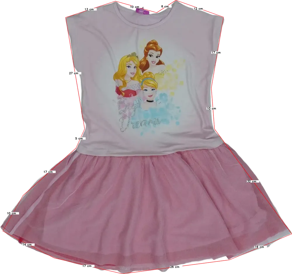 Rózsaszín Disney Ruha EU 122 / UK 7 év / US 7 év/M