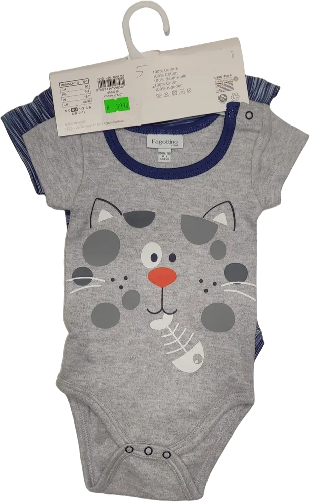 Kék OVS - Fagottino Csomag - Body EU 50 / UK Újszülött / US Újszülött