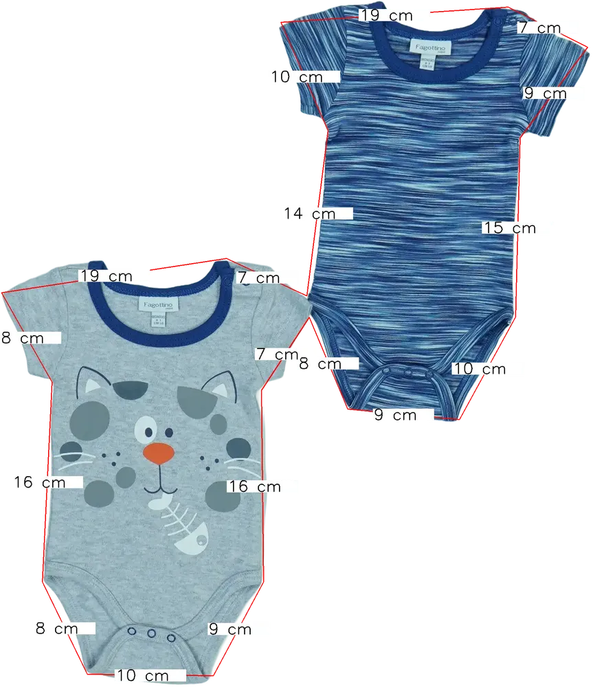 Kék OVS - Fagottino Csomag - Body EU 50 / UK Újszülött / US Újszülött