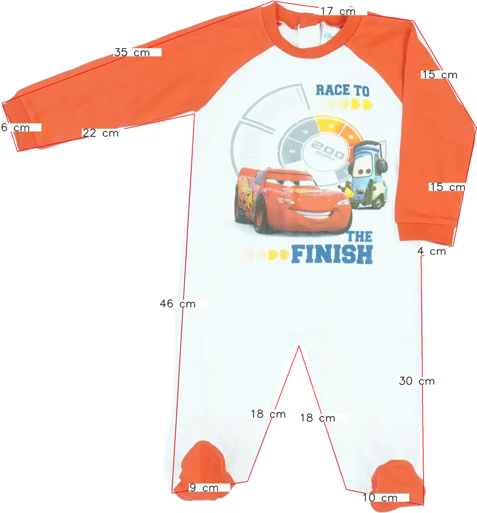 Fehér Disney Hosszú ujjú rugdalózó EU 74 / UK 6-9 hónap / US 6-9 hónap