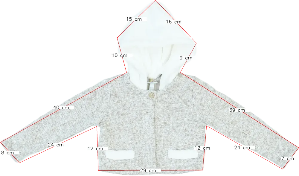 Barna OVS - Fagottino Kapucnis pulóver EU 92 / UK 2 év / US 2T