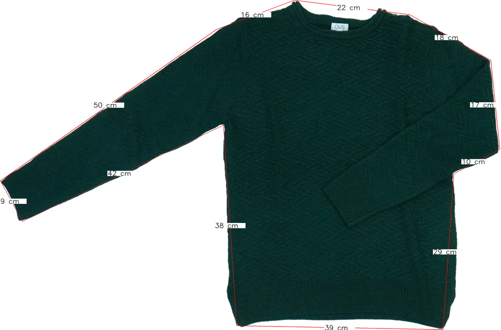 Zöld OVS Kötött pulcsi EU 152 / UK 12 év / US 12 év/L