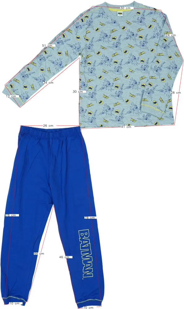 Grey DC 2-piece set - Top &amp; Bottom EU 128 / UK 8 years / US 8 years/M