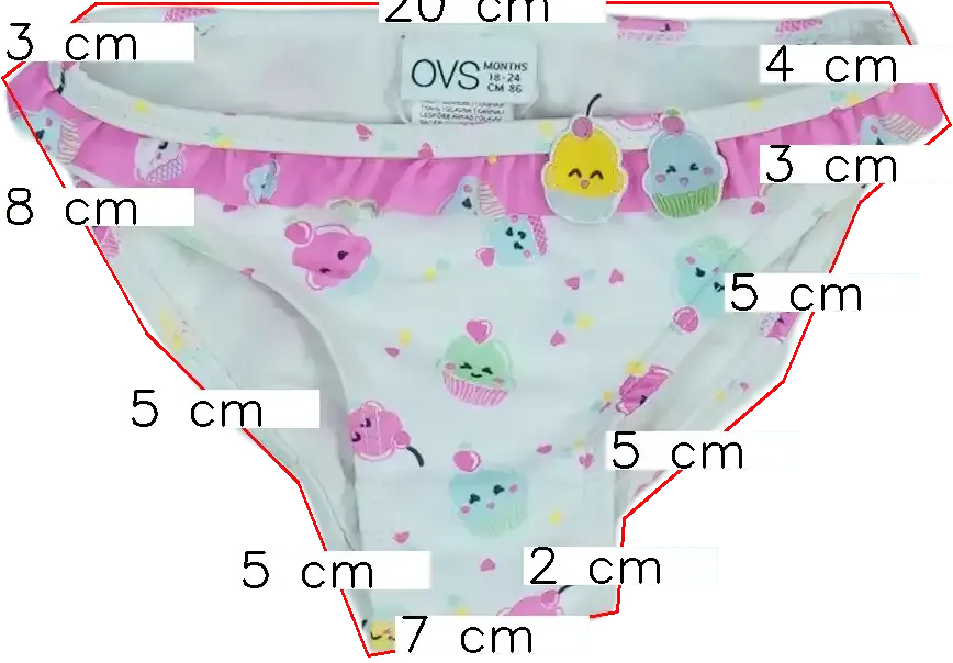 Fehér OVS Bikini alsó EU 86 / UK 12-18 hónap / US 18 hónap