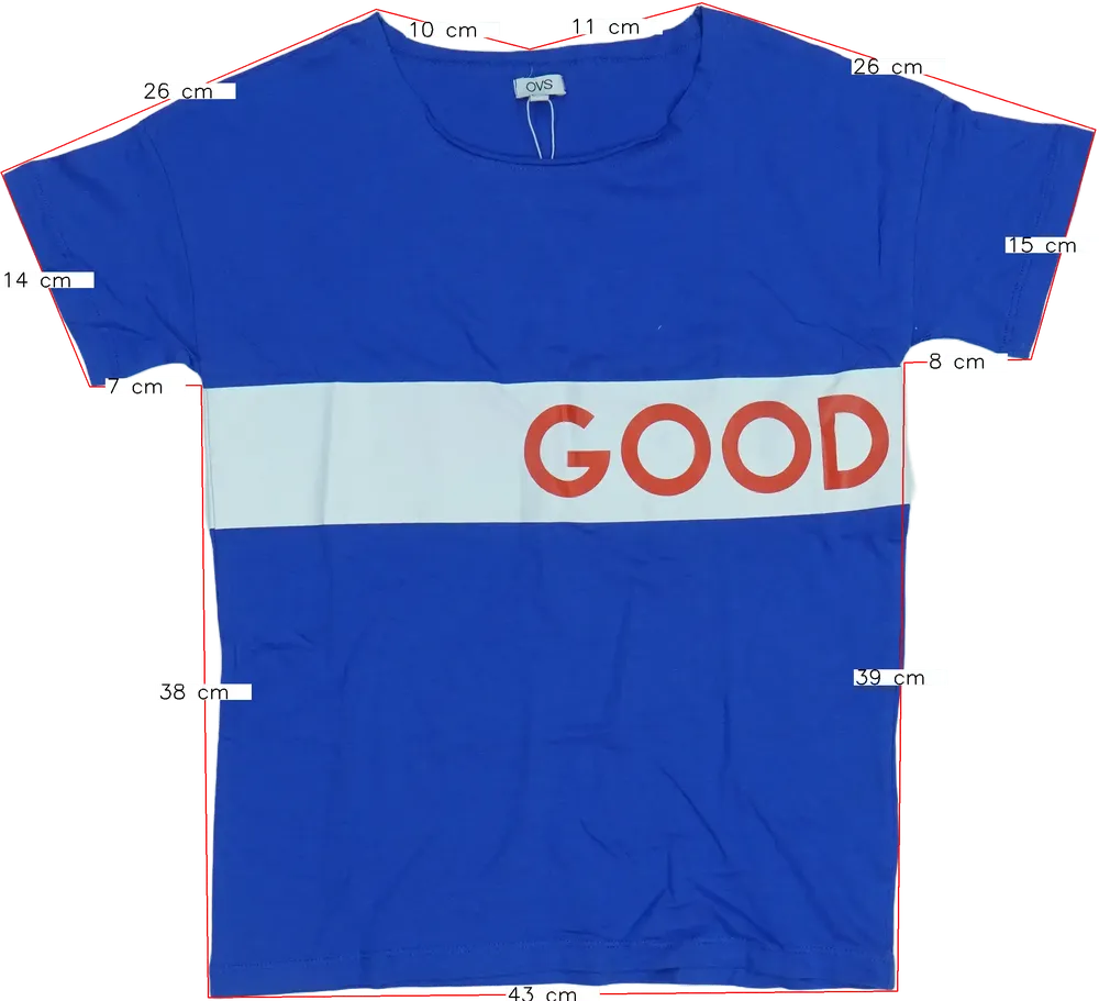 Kék OVS Póló EU 164 / UK 14 év / US 14 év/XL