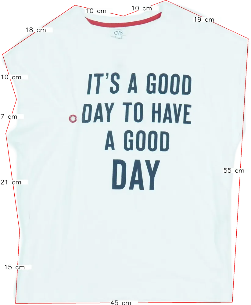 Fehér OVS Póló EU 158 / UK 13 év / US 14 év/XL