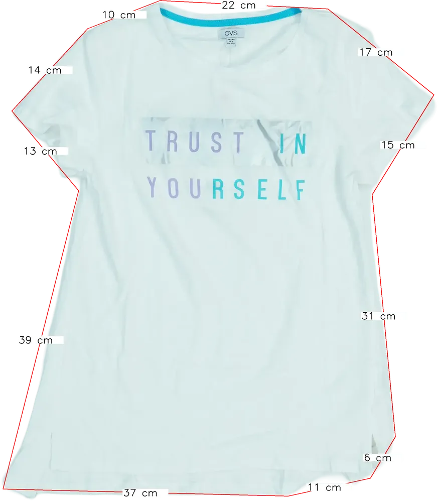 Fehér OVS Póló EU 170 / UK 15 év / US XL